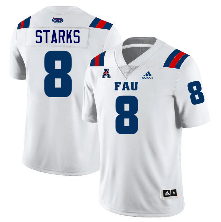 Tyriq Starks FAU Jersey,Florida Atlantic Owls Football Jersey,Uniforms,Gears-White